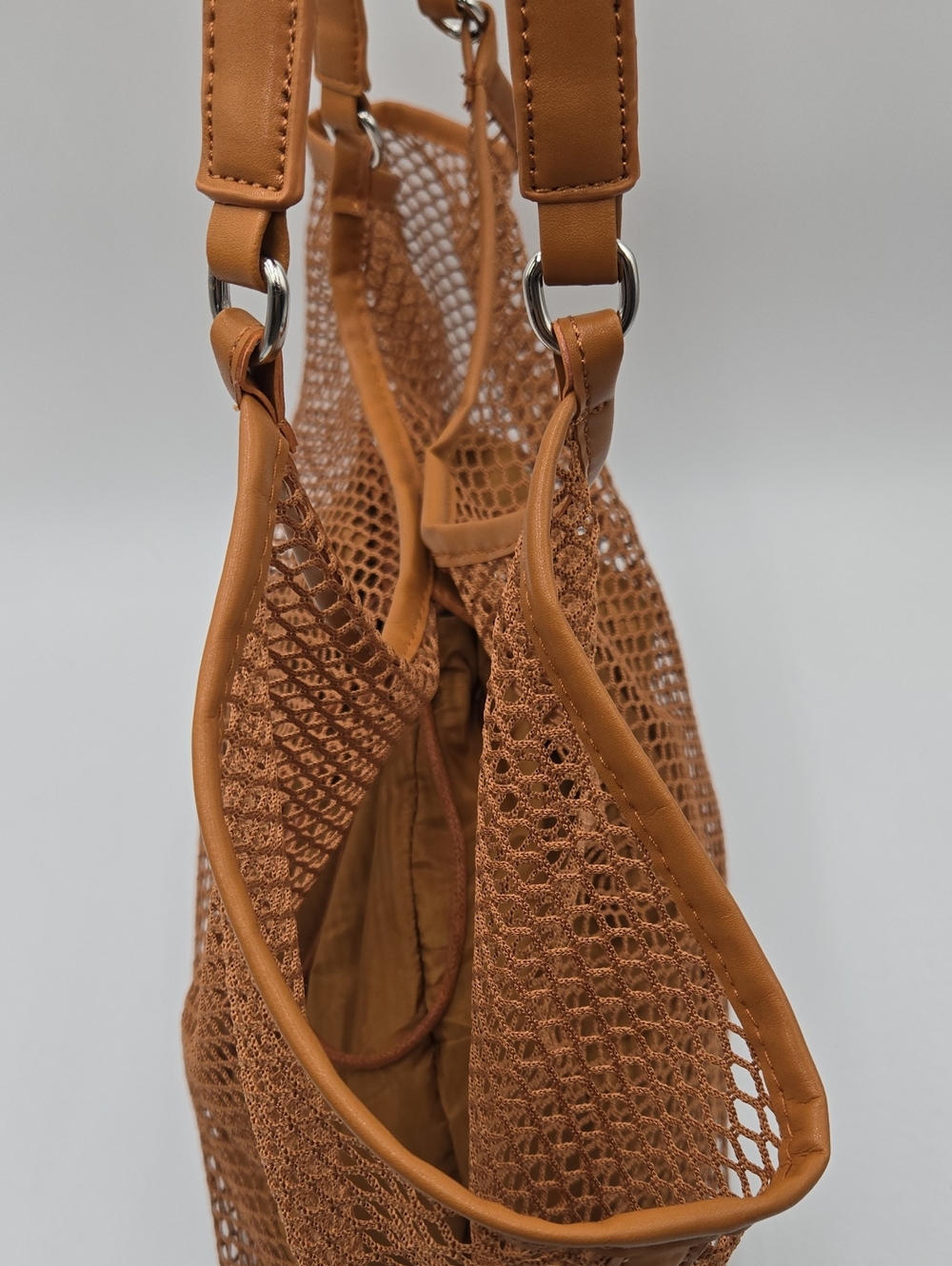 Brown NET HOBO BAG - Picture 9 of 12
